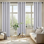 MIULEE Blackout Curtains for Bedroom 2 Panels 40x80 Inch Long Greyish White - Image 6