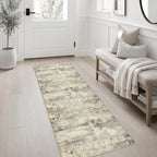 2x6 Washable Runner Rug：Modern Abstract Soft Carpet Ash Brown - Image 3