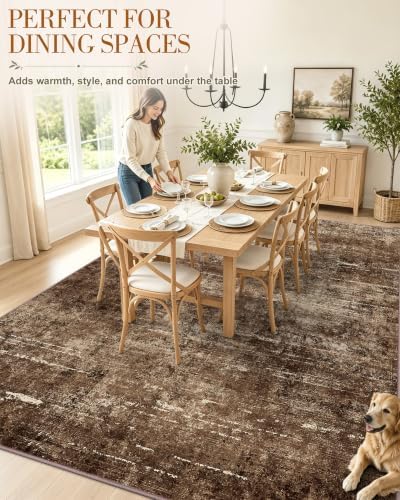 OLANLY 6x9 Washable Area Rug, Soft Non Slip Carpet for Bedroom Living Room - Image 4