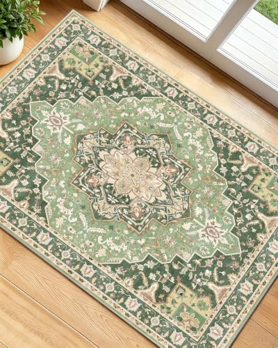 OLANLY 2x3 Washable Small Rug Non Slip Indoor Door Mat for Entryway Bedside by OLANLY