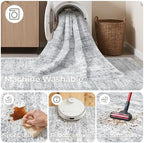 2'6 x 8' Runner Rug Non Slip,Washable Kitchen Rugs,Grey - Image 7