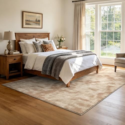 6x9 Large Tie-dye Beige Area Rug Washable Non-Slip for Living Room Bedroom - Image 2