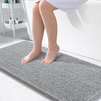 OLANLY Large Bathroom Rugs 50x30, Extra Soft Absorbent Chenille Bath Rugs by OLANLY