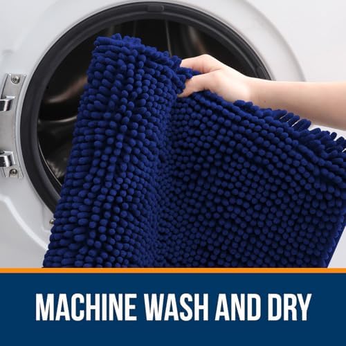 OLANLY Small Bathroom Rugs 30x18, Extra Soft Absorbent Chenille Bath Rugs - Image 5