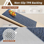 COSY HOMEER Kitchen Rugs Sets of 2 Non-Slip Washable,60x24Inch/35X24Inch - Image 3