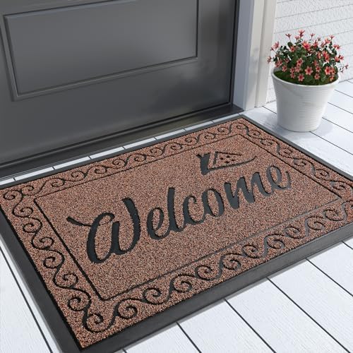 Yimobra Artificial Grass Welcome Mat, 29.5 x 17 in, Maroon by Yimobra