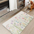 KIMODE Anti Fatigue Kitchen Mat,Boho Floral Kitchen Floor Mats Non Slip - Image 2