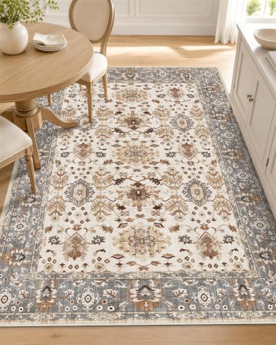 OLANLY 3x5 Washable Accent Rug, Soft Non Slip Carpet for Entryway Bedside by OLANLY