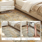 Entryway Rug 3x6 Beige Bedroom Area Rug Washable Non Slip Abstract Boho Rugs for Indoor Entry, Kitchen, Classroom, Bathroom, Kids Girls Room, Office, College Dorm Small Carpet - Image 7