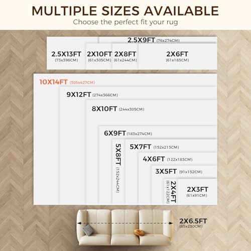 BAGAIL BASICS 10 x 14 FT Rug Pad Gripper for Hardwood Floors, Non Slip Rug Pads for Area Rugs, Extra Thick Under Rug Padding, Protect Your Rugs & Floors - Image 6