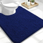OLANLY Toilet Rugs U-Shaped 24x20, Soft Absorbent Chenille Contour Rugs by OLANLY
