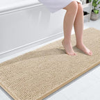 OLANLY Bathroom Runner Rugs 59x24, Extra Soft Absorbent Chenille Bath Rugs by OLANLY