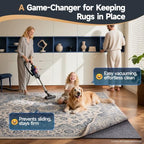 Veken Non Slip Cushioned Rug Pad Gripper, 2 x 4 Ft, 1/8 inch Thick Felt Carpet Liner Protector Mat for Area Rugs and Hardwood Floors, Keep Rugs Safe and in Place, Grey - Image 2