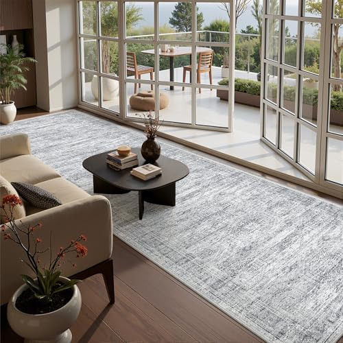 2'6 x 12' Runner Rug Non Slip,Washable Kitchen Rugs,Grey - Image 3