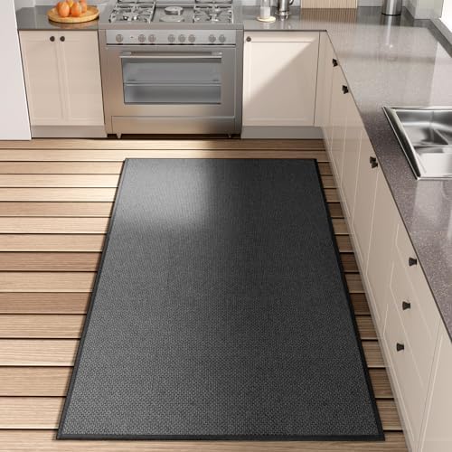 SUMLANS Kitchen Mat for Floor, Washable Non Slip Rug, Black by SUMLANS