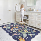Washable 3x5 Entryway Area Rugs: Ultra Soft Low Pile Carpet for Kitchen Nursery Indoor Light-Weight Doormat Anti-Slip Thin Water-Resistant Rug for Living Room Bedroom Small Floor Mat(3x5,Purple) - Image 4
