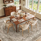 SameBed 9x12 Area Rug Living Room, Vintage Washable Carpet Brown - Image 2