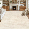 Area Rugs 9x12 Living Room: Bedroom Washable Carpet Retro Beige by Luxturiy