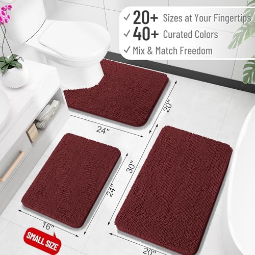OLANLY Large Bathroom Rugs 70x46, Extra Soft Absorbent Chenille Bath Rugs - Image 2