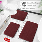 OLANLY Toilet Rugs U-Shaped 20x20, Soft Absorbent Chenille Contour Rugs - Image 2