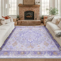 RELEANY Washable Area Rug, Square 8'x8', Purple by RELEANY