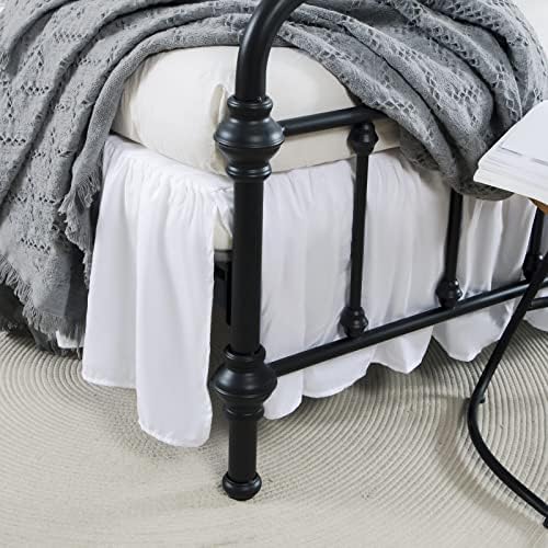 Bed Skirt King Size Ruffled Bed Skirt with Split Corners - Image 4
