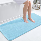 OLANLY Bathroom Runner Rugs 47x20, Extra Soft Absorbent Chenille Bath Rugs by OLANLY