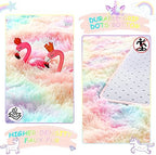 4x6 Rainbow Fluffy Soft Area Rug Non-Slip for Kids Bedroom Nursery Playroom - Image 4