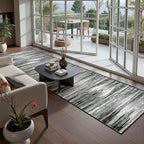 2x10 Runner Rug Non Slip,Washable Hallway Runner Rug,Black by Restydon