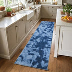 2x6 Tie-dye Dark Teal Runner Rug Washable Non-Slip for Kitchen Hallway by Unknown
