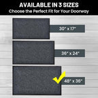 Front Door Mat, Indoor Outdoor Welcome Entryway Doormat, 48x36 Steel Gray - Image 5