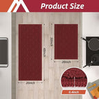 COSY HOMEER 48x20Inch/30X20Inch Kitchen Rug Mats,Red - Image 6