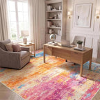 8x10 Area Rug for Living Room, Abstract Washable Larg Rugs, Multicolor - Image 7