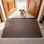 Mibao Front Door Mat Outside Entrance, 61.5" x 36", Heavy Duty Welcome Mat, Stain and Fade Resistant, Dirt Trapper Doormat, Super Absorbent Indoor Outdoor Entryway Mat with Non-Slip Backing, Coffee - Image 2