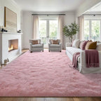 Noahas 8x10 Extra Large Pink Fluffy Soft Area Rug Non-Slip for Kids Bedroom - Image 3