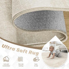 pmtsns Area Rugs 9x12 for Living Room: Washable Rug Modern Abstract Neutral Soft Non-Slip Low-Pile Indoor Large Carpet for Bedroom Dining Room Playroom Home Office (Beige, 9'x12') - Image 4