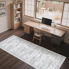 3x8 Runner Rug Non Slip,Washable Hallway Runner Rug,Grey - Image 5