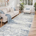 4x10 Runner Rug Non Slip,Washable Hallway Runner Rug,Blue by Restydon