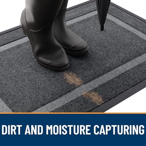 OLANLY Front Door Mat Outside 59x40, All-Season Heavy-Duty Rubber Doormat - Image 5