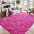 4'x5'3'' Hot Pink Fluffy Soft Area Rug Non-Slip for Kids Bedroom Nursery by ModernHomeDecor