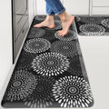 LuxStep Kitchen Mats for Floor,0.47 inch Thicker Cushioned Rug Anti-Fatigue Mats for Kitchen Decor Accessories,Waterproof Non-Slip Mats and Rugs Set for Office,Laundry 17.3"×29"+17.3"×47",Black by LuxStep