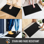 HIYARD Durable Front Door Mat, Absorbent Muddy Dirt Resist Welcome Door Mats Outdoor Indoor, Stain and Fade Resistant, Non-Slip Rubber Backing Low Profile Doormat for Entryway, 30×17, Black - Image 5