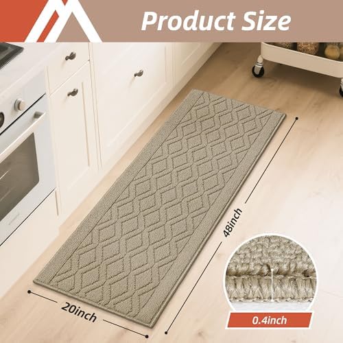 COSY HOMEER Kitchen Rugs and Mats 20"x48" Non Slip Kitchen Mats for Floor - Image 2