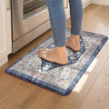Collive Kitchen Mats for Floor, Boho Dusty Blue Sink Rug-17.3"x29" by Collive