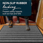 ubdyo Extra Durable Door Mat Outside Entrance (36" x 24", Bright Grey) - Image 6