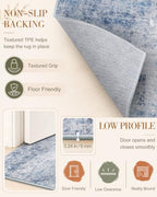 OLANLY 8x10 Washable Area Rug, Soft Non Slip Carpet for Bedroom Living Room - Image 6