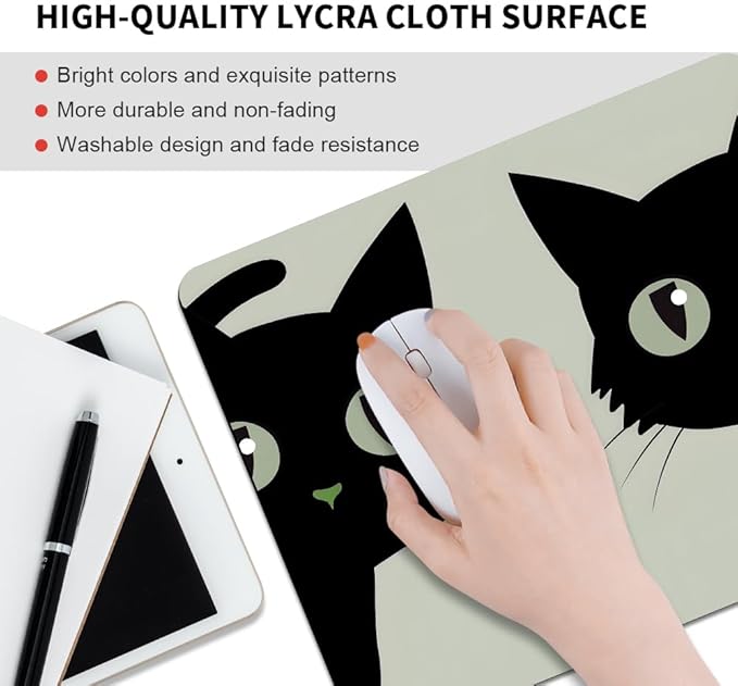 Cat Square Mouse pad, Texture, Waterproof, Anti Slip Rubber Base, Computer Mouse pad, Laptop Mouse pad