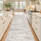 2'6 x 10' Runner Rug Non Slip,Washable Kitchen Rugs,Taupe - Image 4