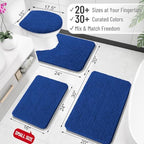 OLANLY Toilet Rugs U-Shaped 20x20, Soft Absorbent Chenille Contour Rugs - Image 2
