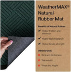 GORILLA GRIP WeatherMAX Door Mat, Indoor Outdoor Use, 47x35, Green Diamond - Image 6